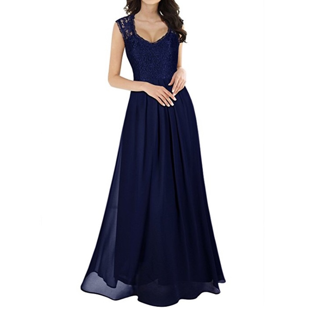 V-Neck Maxi with lace